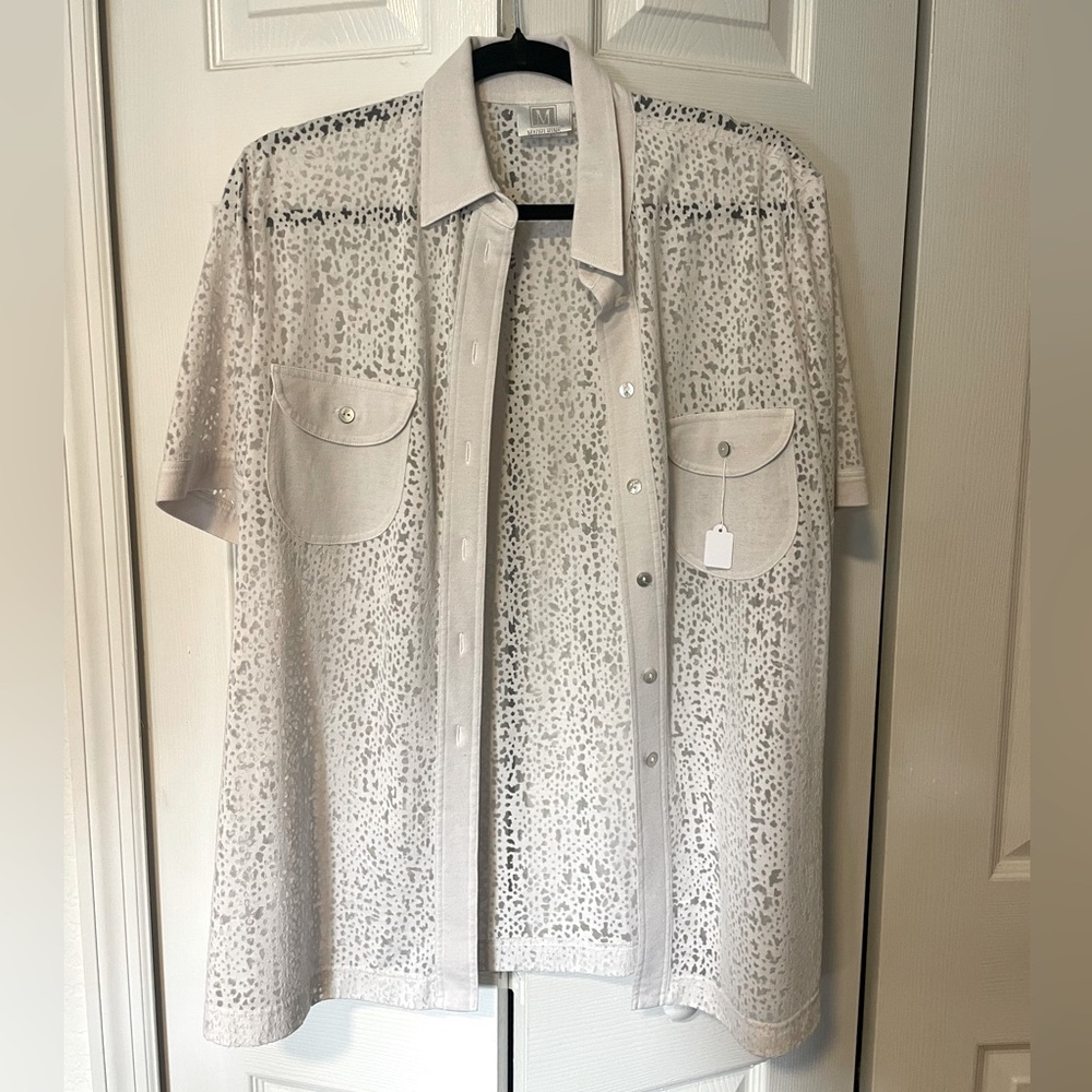 Sheer Madeline button down blouse